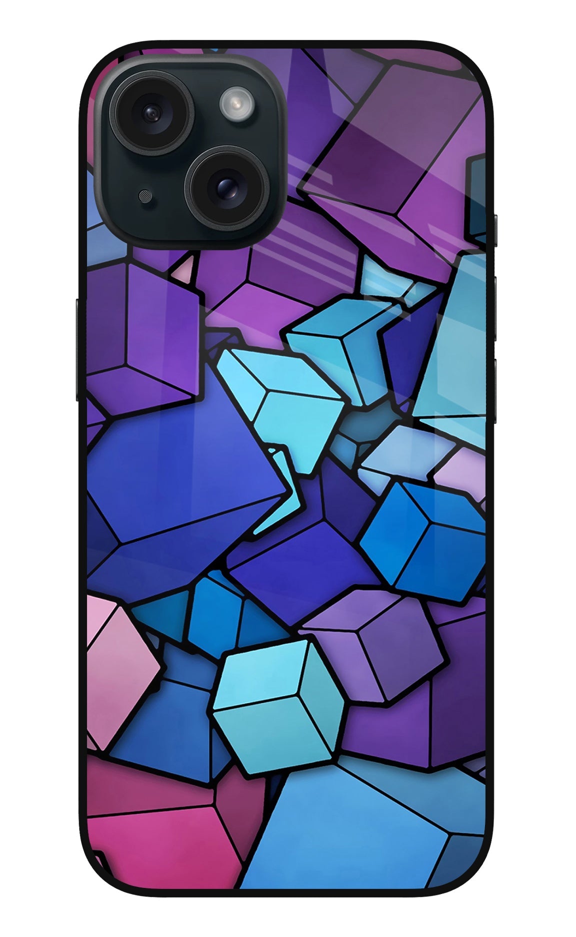 Cubic Abstract iPhone 15 Back Cover