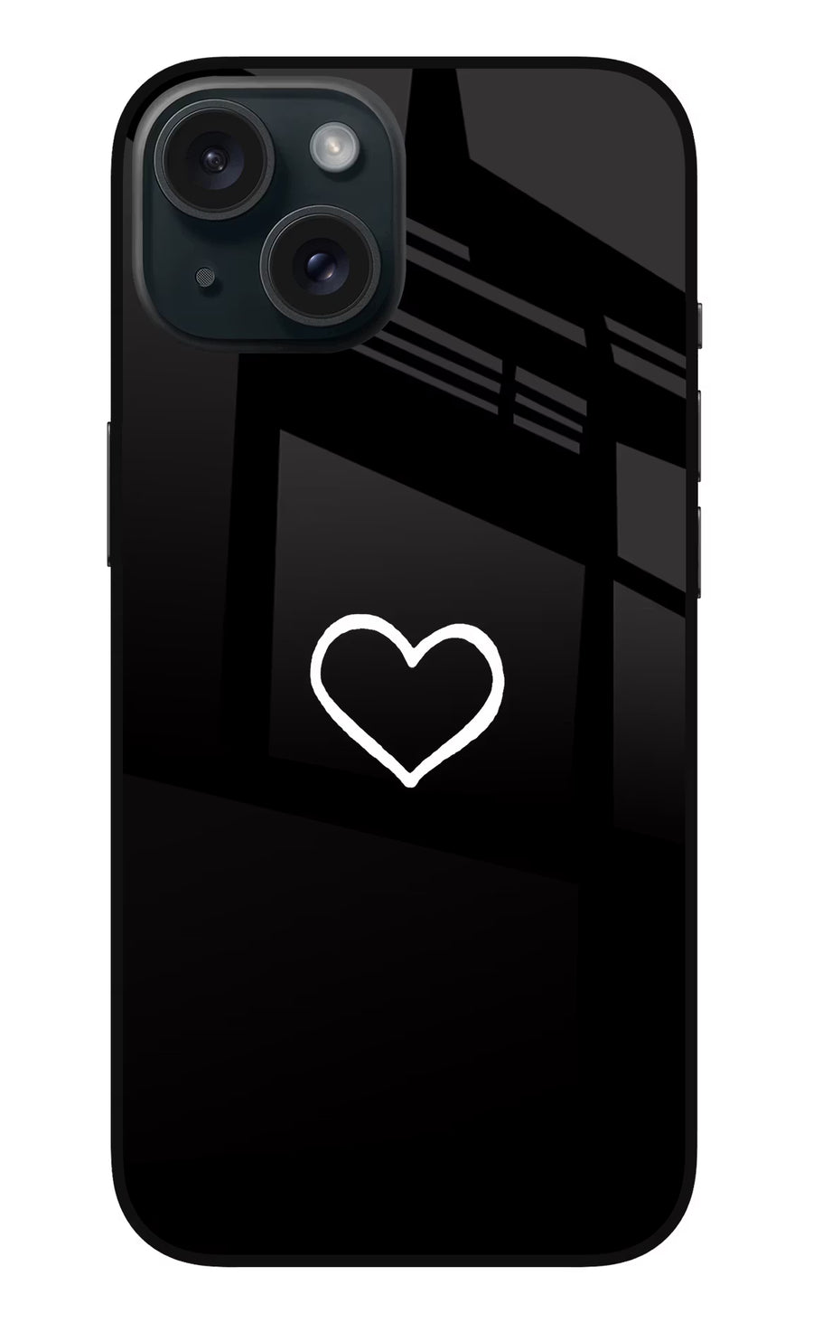 Heart iPhone 15 Back Cover, Glass case