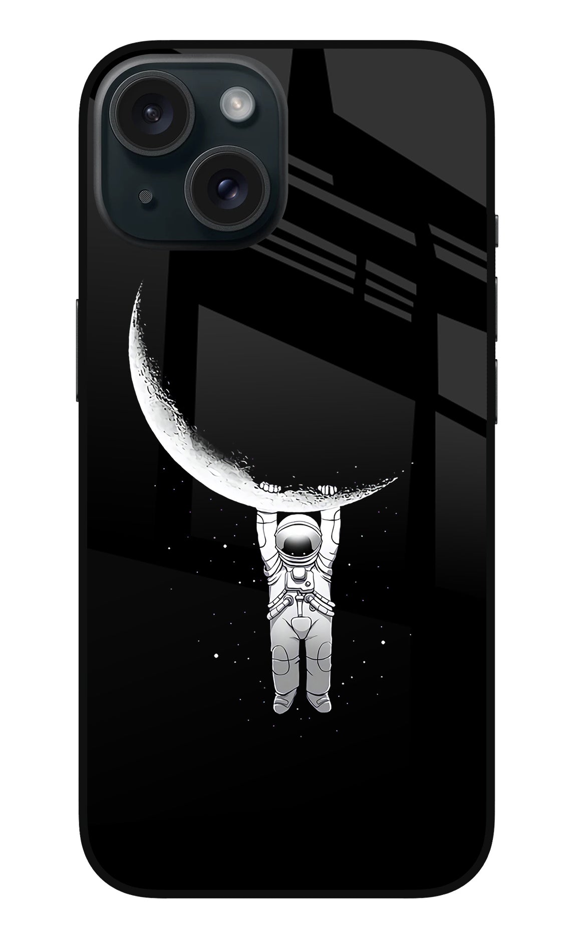 Moon Space iPhone 15 Glass Case