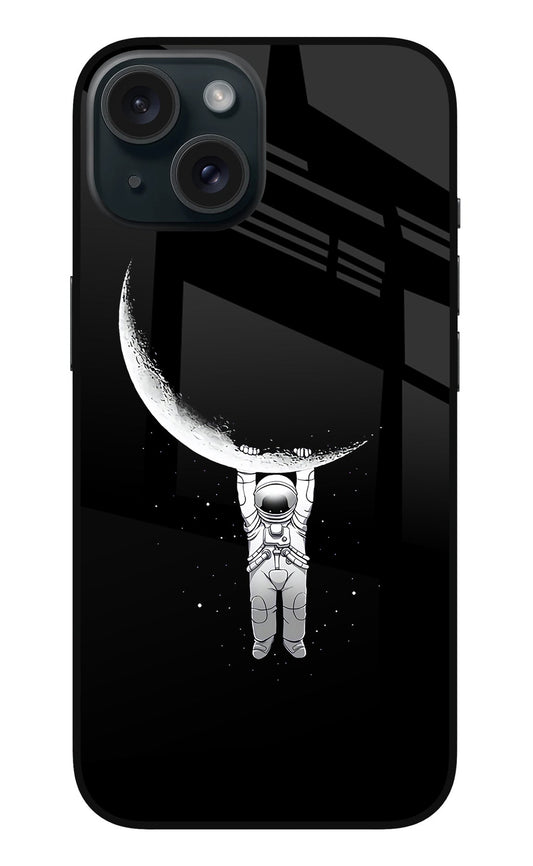 Moon Space iPhone 15 Glass Case