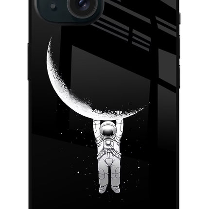 Moon Space iPhone 15 Glass Case