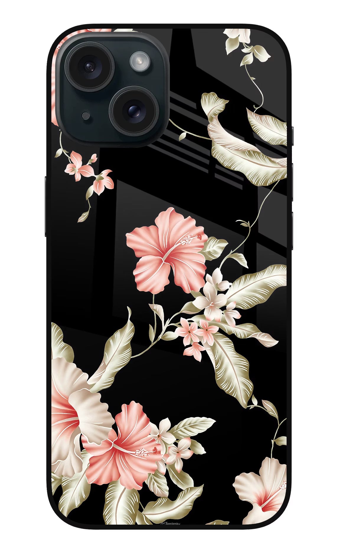 Flowers iPhone 15 Glass Case Back Cover by Casekaro