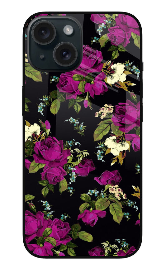 Flowers iPhone 15 Glass Case