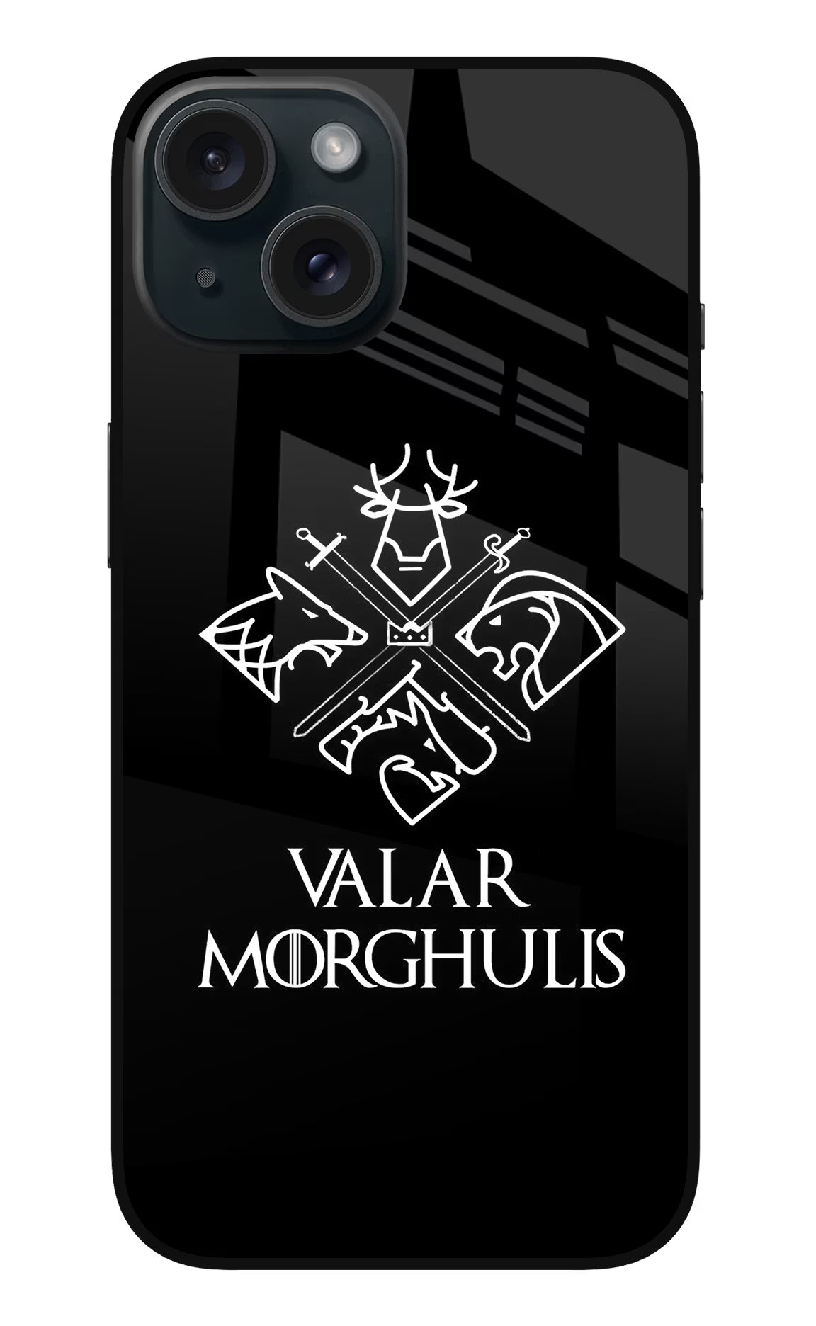 Valar Morghulis | Game Of Thrones iPhone 15 Glass Case Back Cover by Casekaro