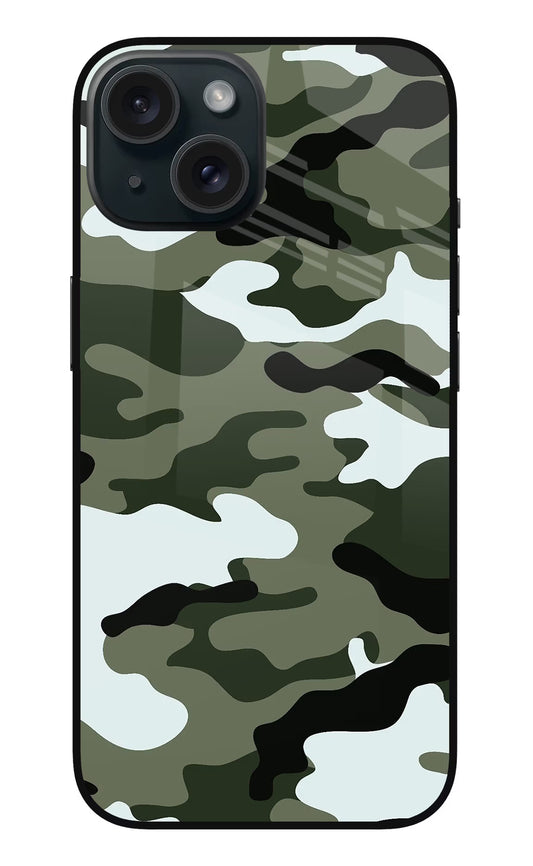 Camouflage iPhone 15 Glass Case