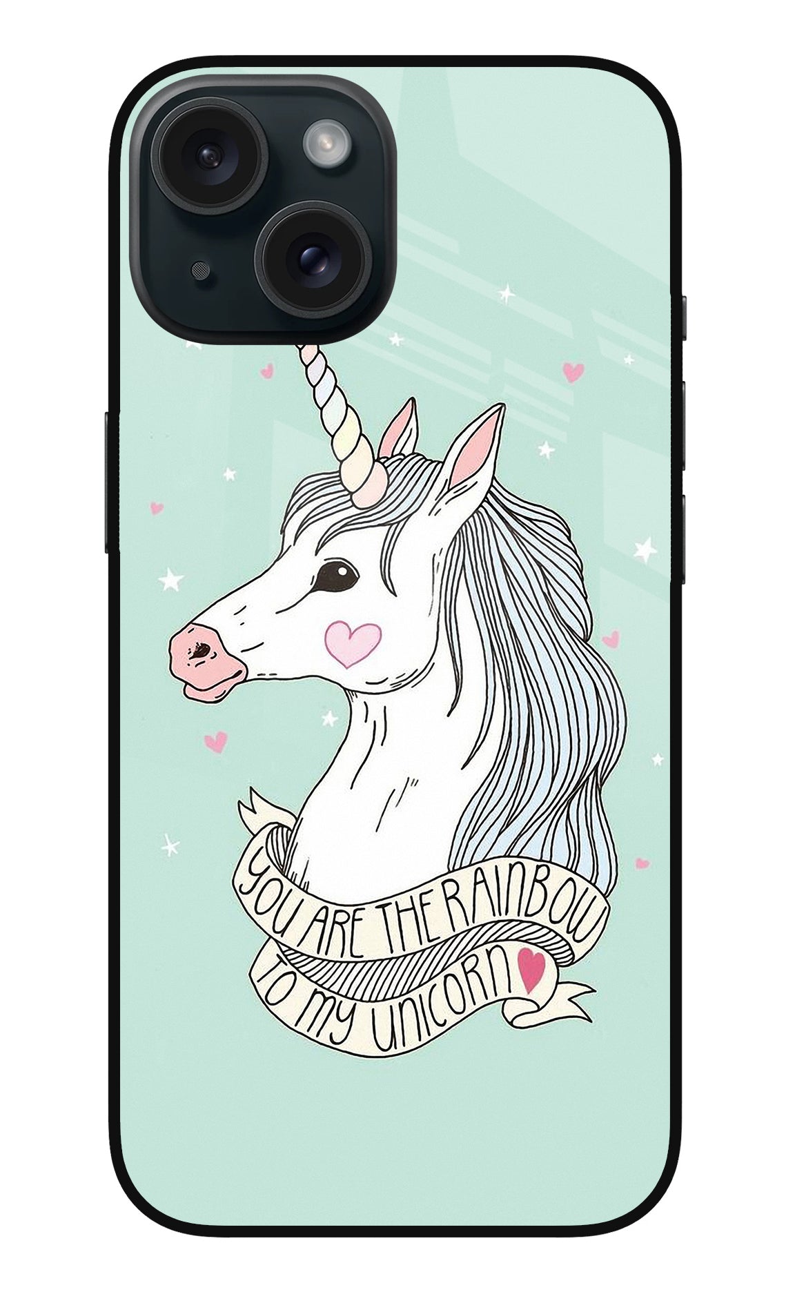 Unicorn Wallpaper iPhone 15 Glass Case