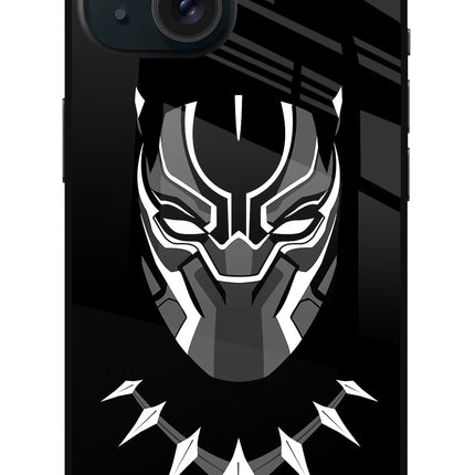 Black Panther iPhone 15 Glass Case