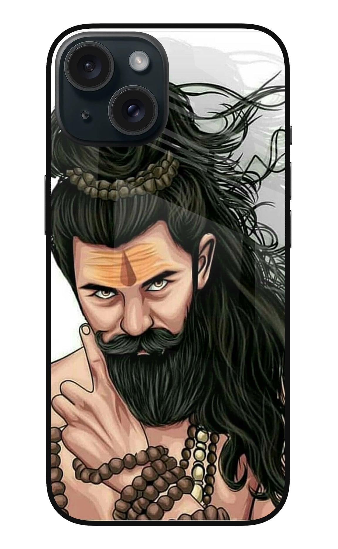 Mahadev iPhone 15 Glass Case