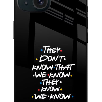 FRIENDS Dialogue iPhone 15 Glass Case