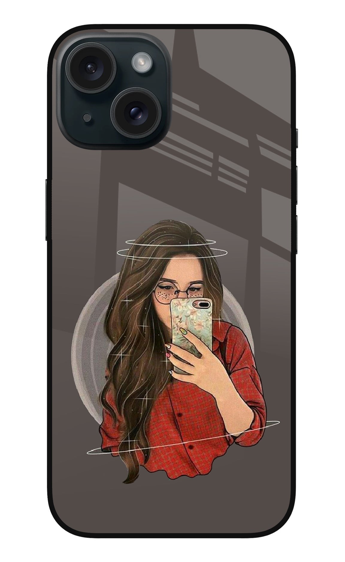 Selfie Queen iPhone 15 Glass Case