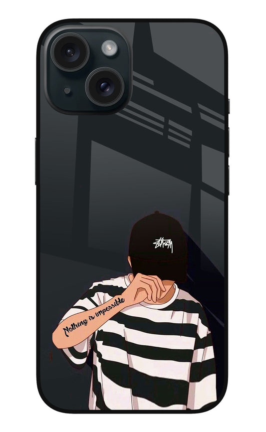 Aesthetic Boy iPhone 15 Glass Case