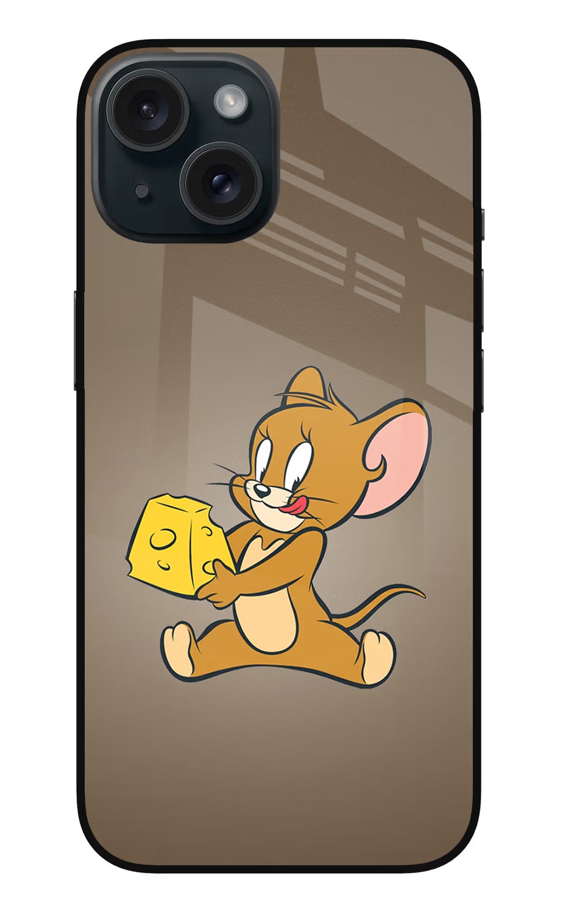 Jerry iPhone 15 Glass Case Back Cover by Casekaro