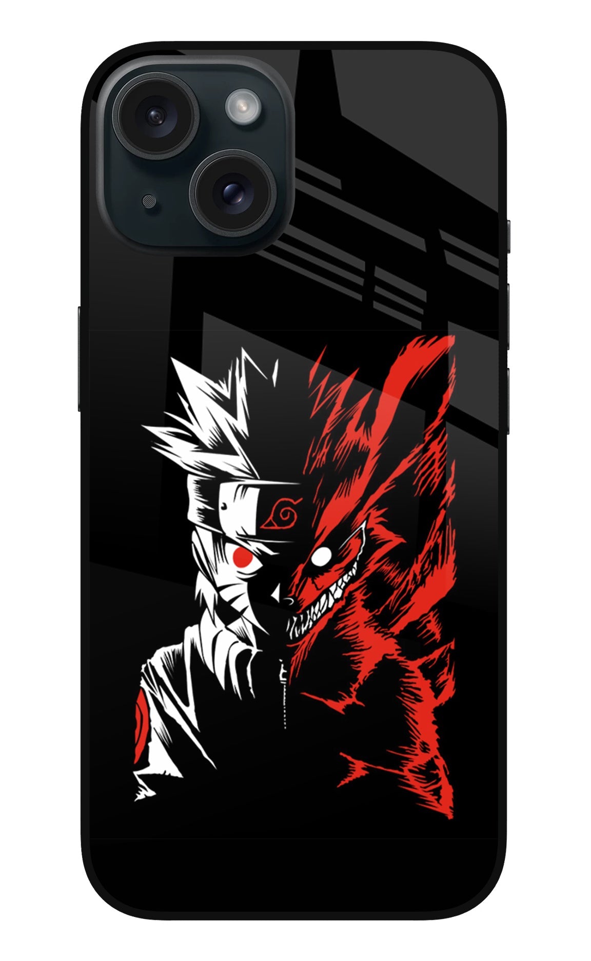 Naruto Two Face iPhone 15 Glass Case