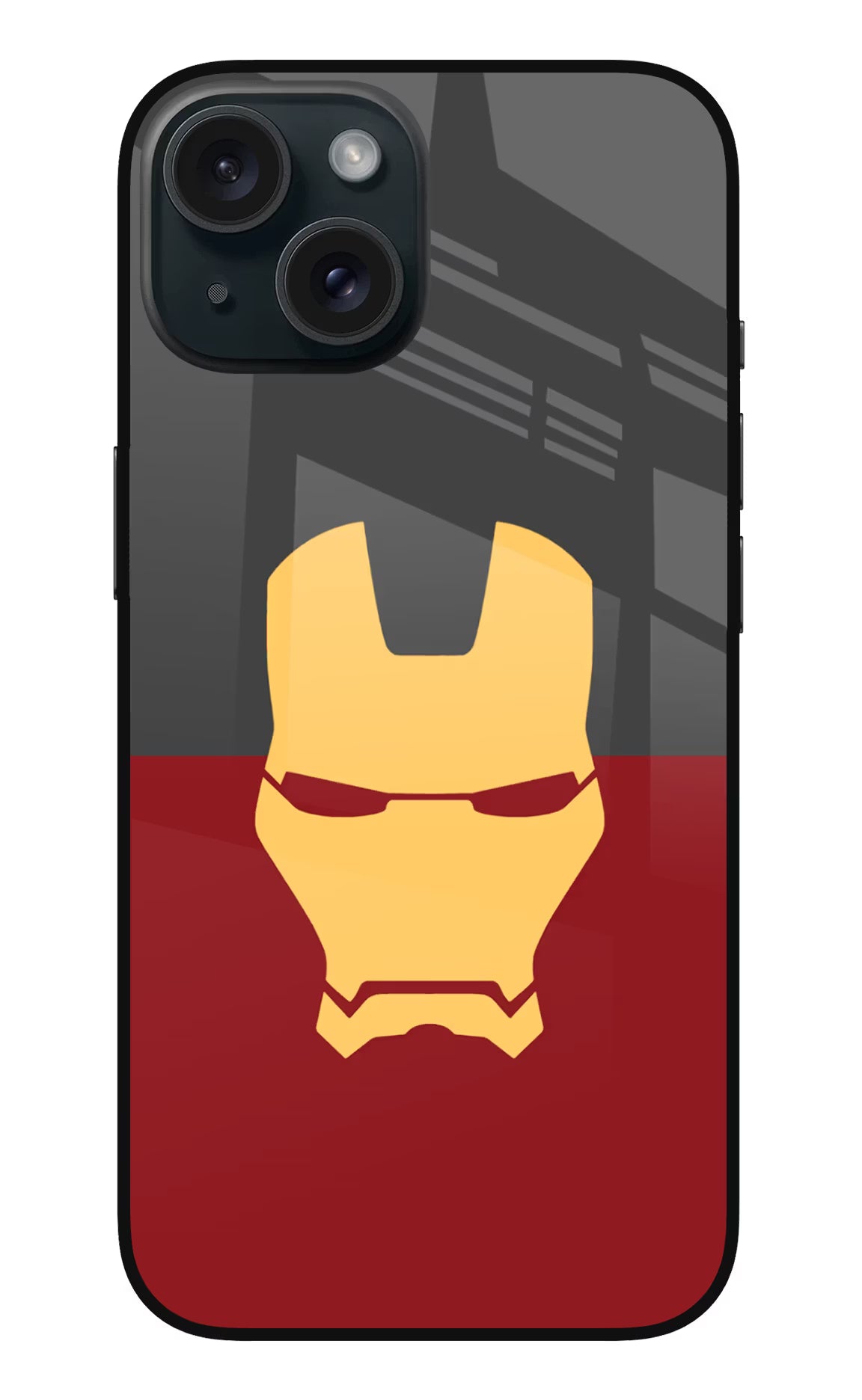 Ironman iPhone 15 Glass Case Back Cover by Casekaro