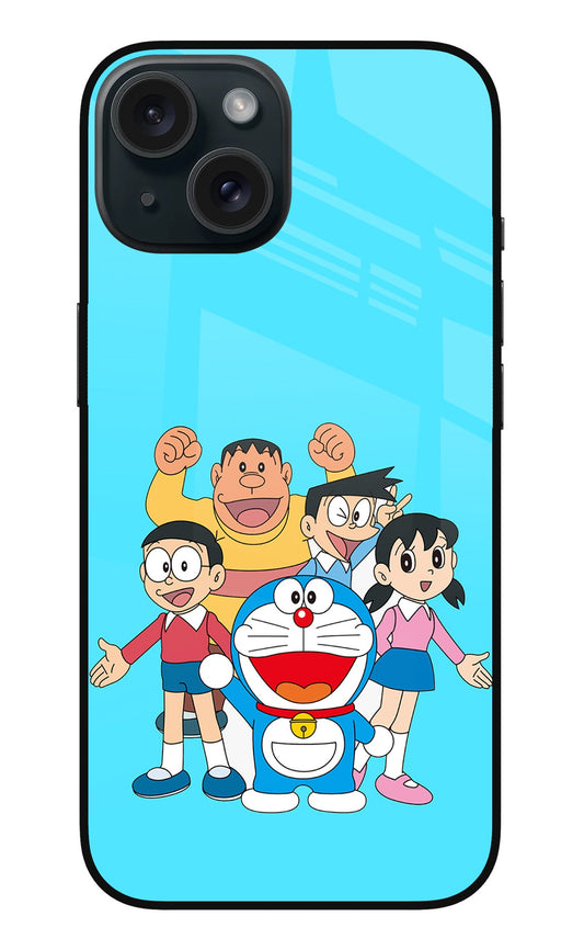 Doraemon Gang iPhone 15 Glass Case