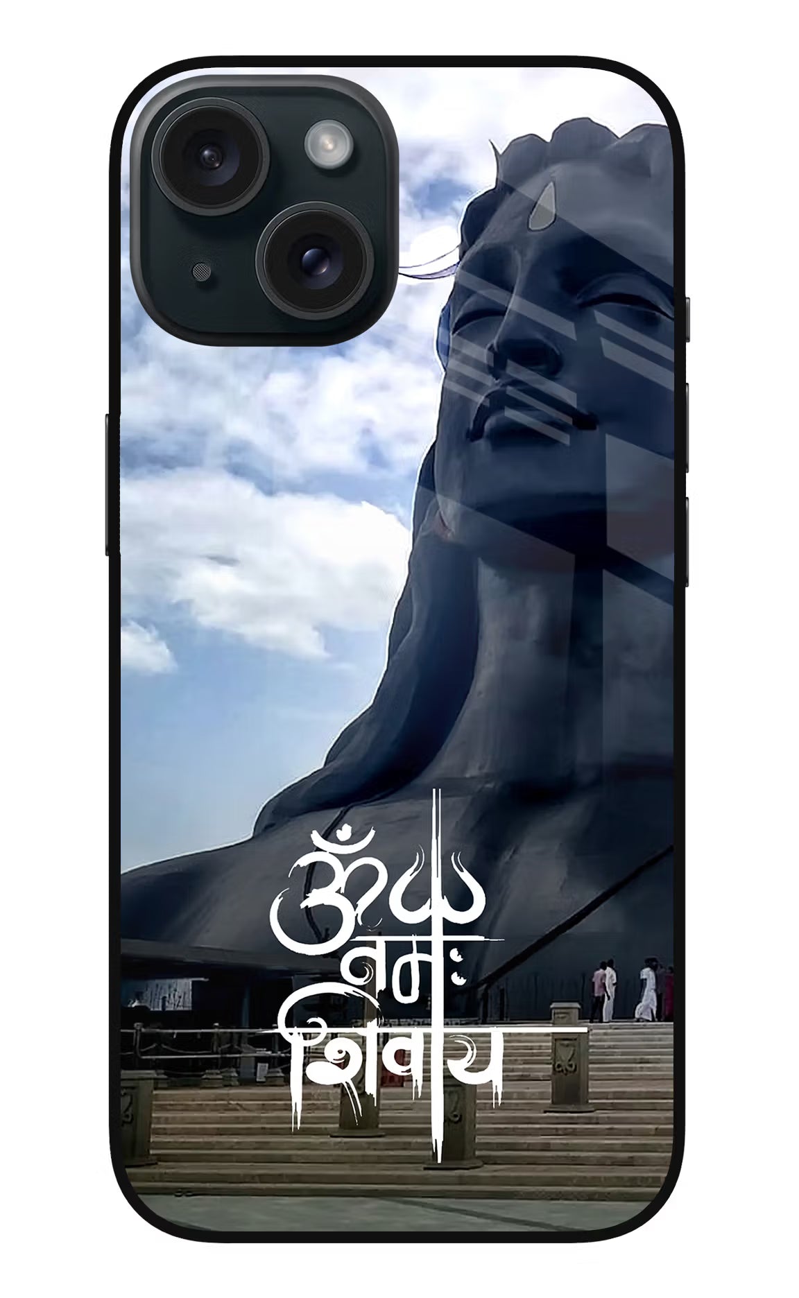 Om Namah Shivay iPhone 15 Glass Case Back Cover by Casekaro