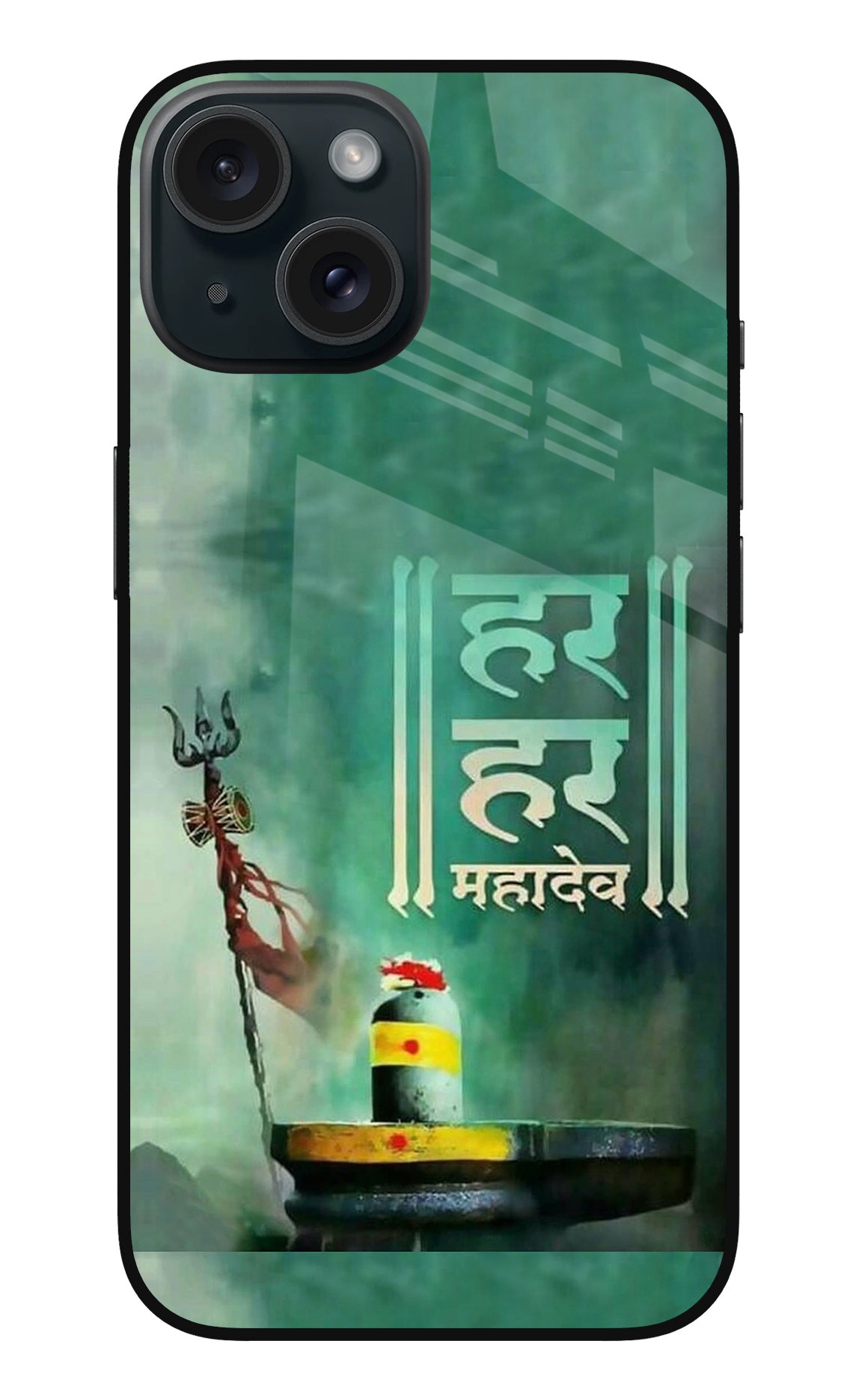 Har Har Mahadev Shivling iPhone 15 Back Cover