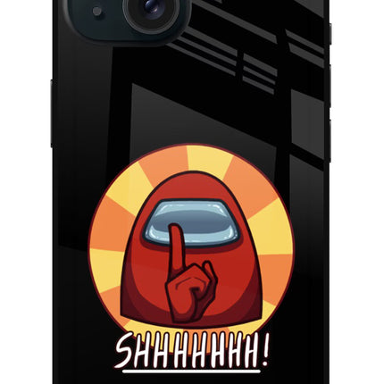 Among Us Shhh! iPhone 15 Glass Case
