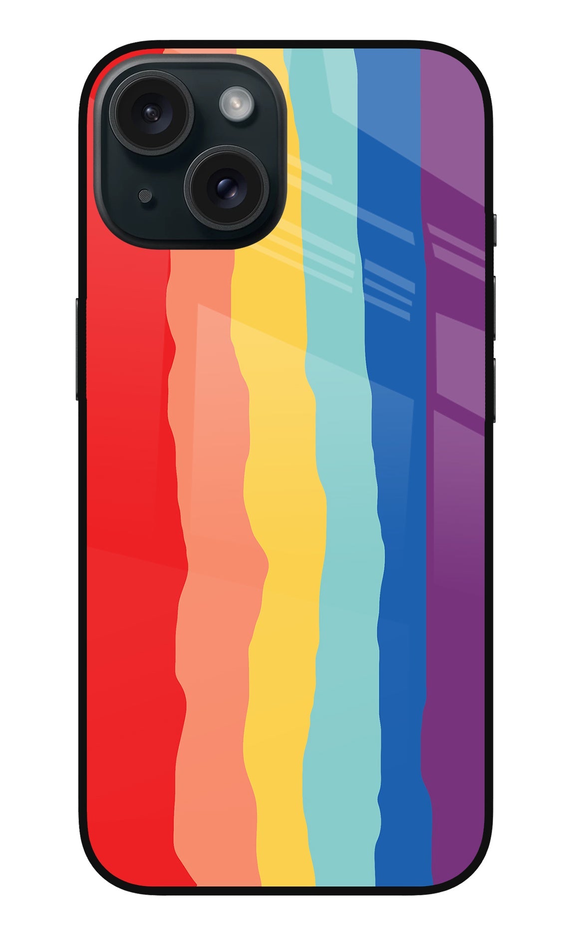 Rainbow iPhone 15 Glass Case