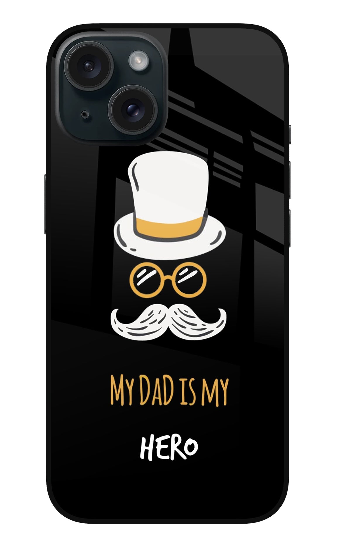 My Dad Is My Hero iPhone 15 Glass Case