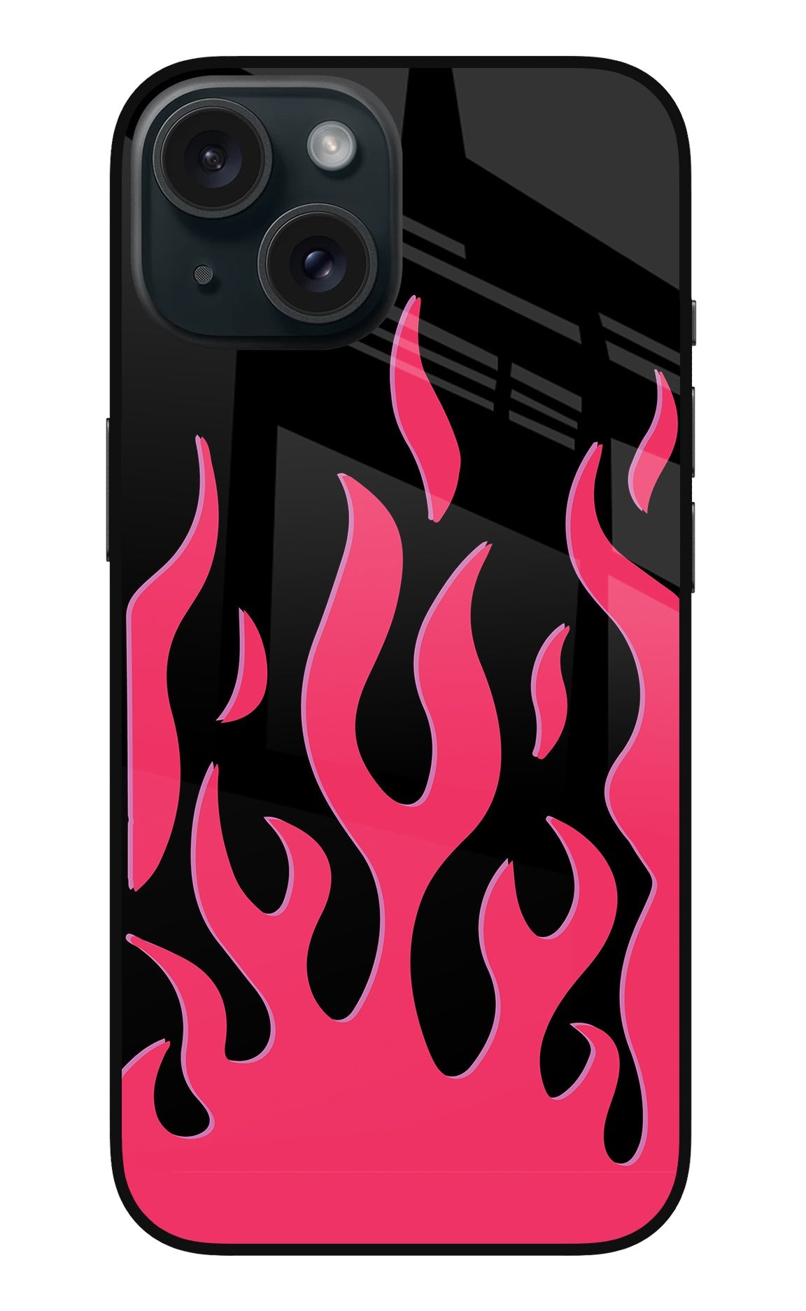 Fire Flames iPhone 15 Glass Case