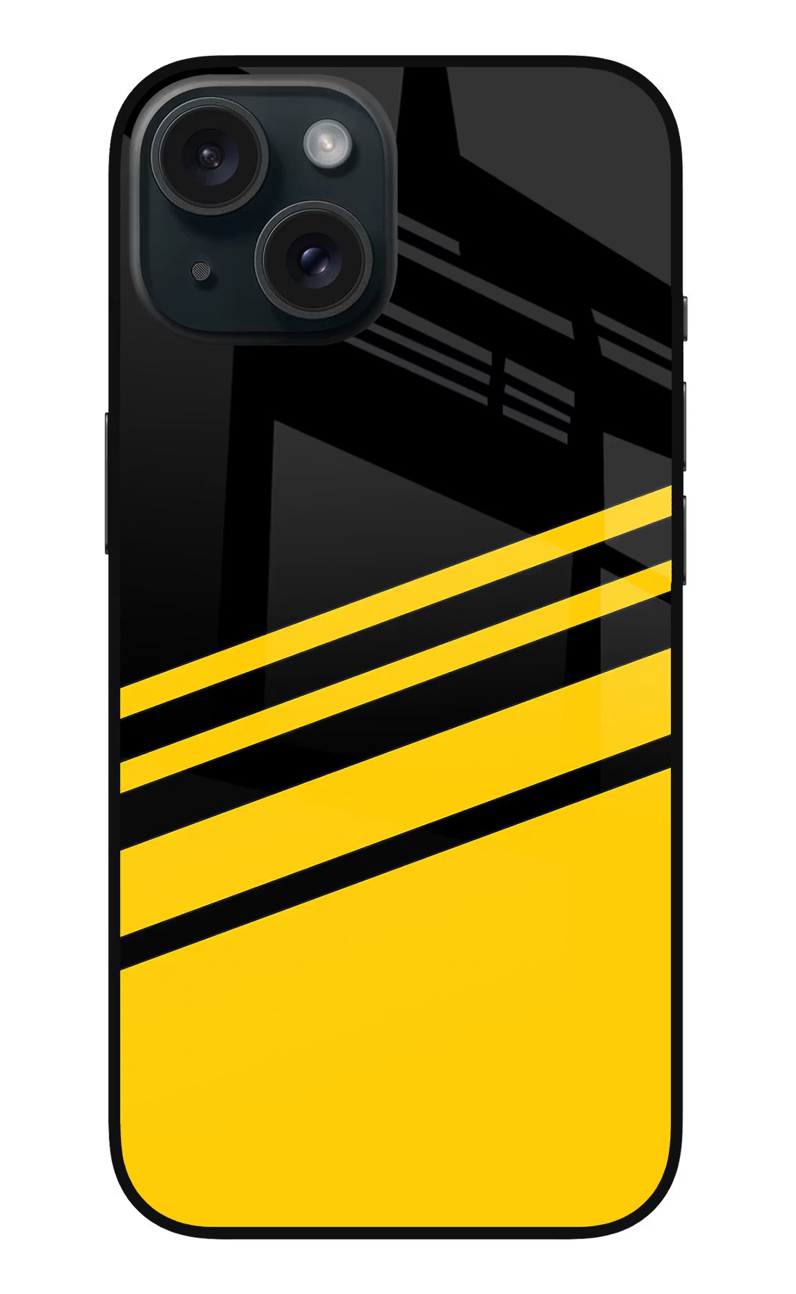 Yellow Shades iPhone 15 Glass Case Back Cover by Casekaro