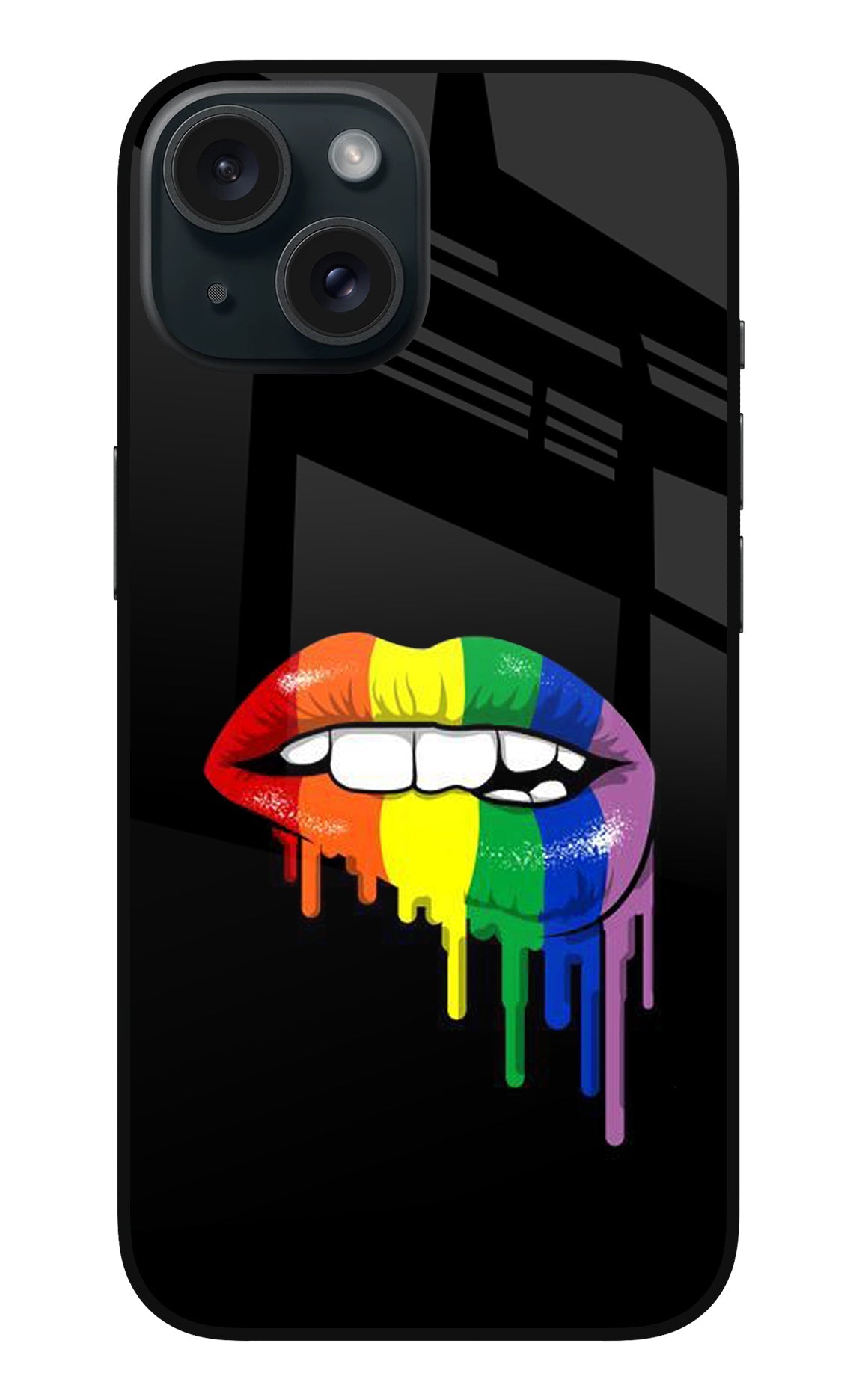 Lips Biting iPhone 15 Glass Case