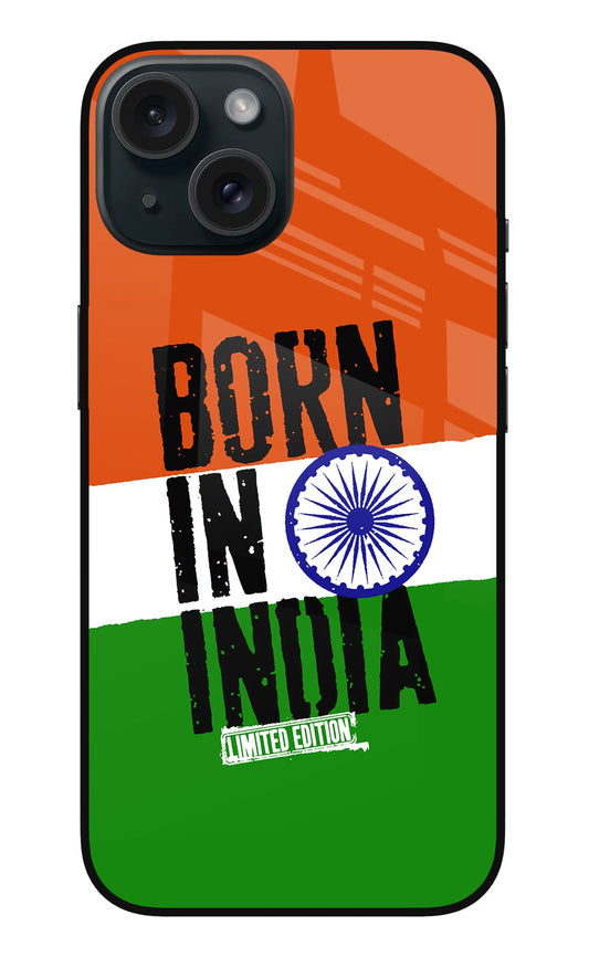 Born in India iPhone 15 Glass Case