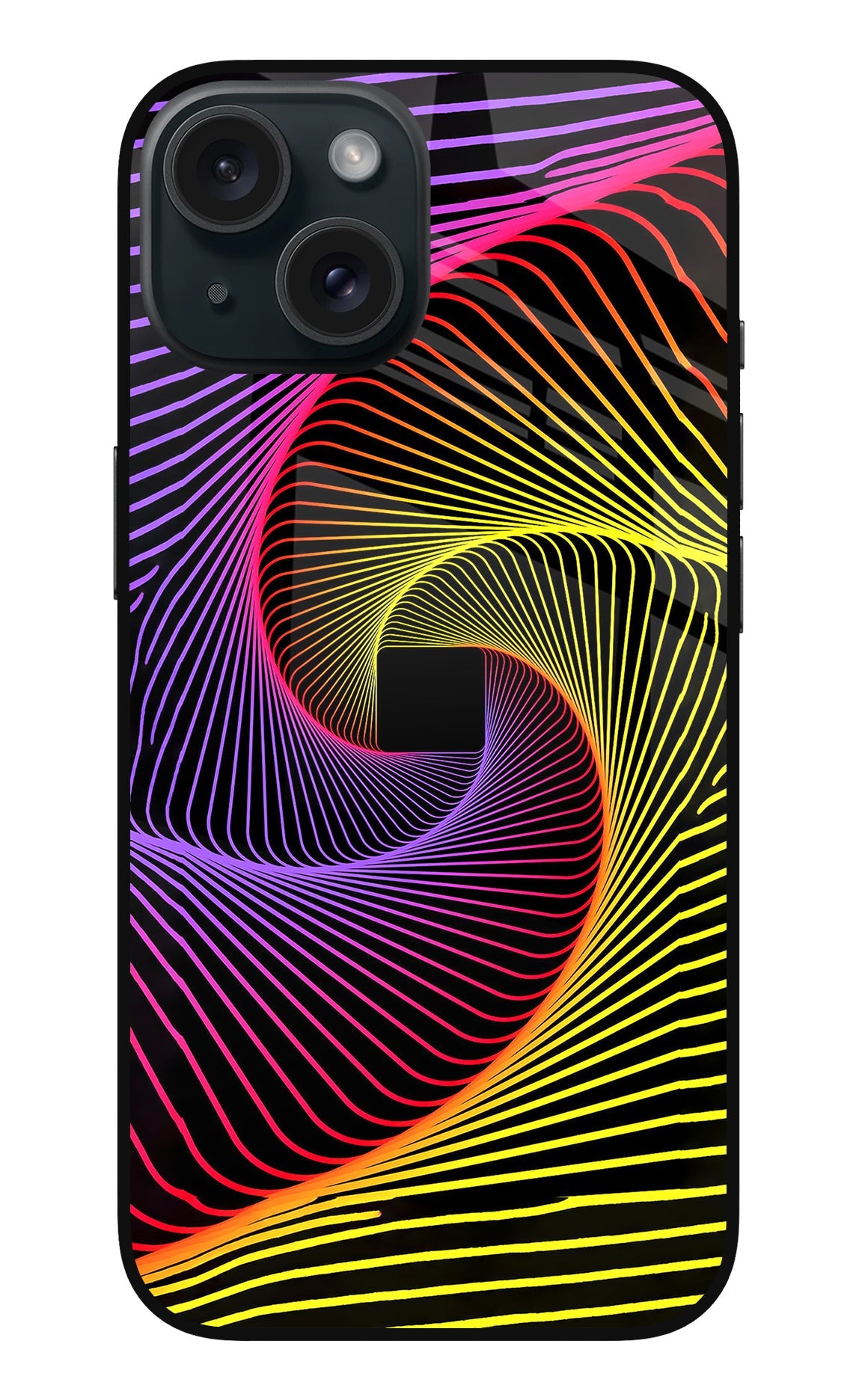 Colorful Strings iPhone 15 Glass Case