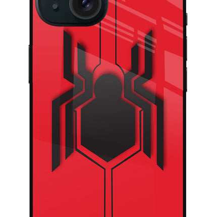 Spider iPhone 15 Glass Case Back Cover by Casekaro
