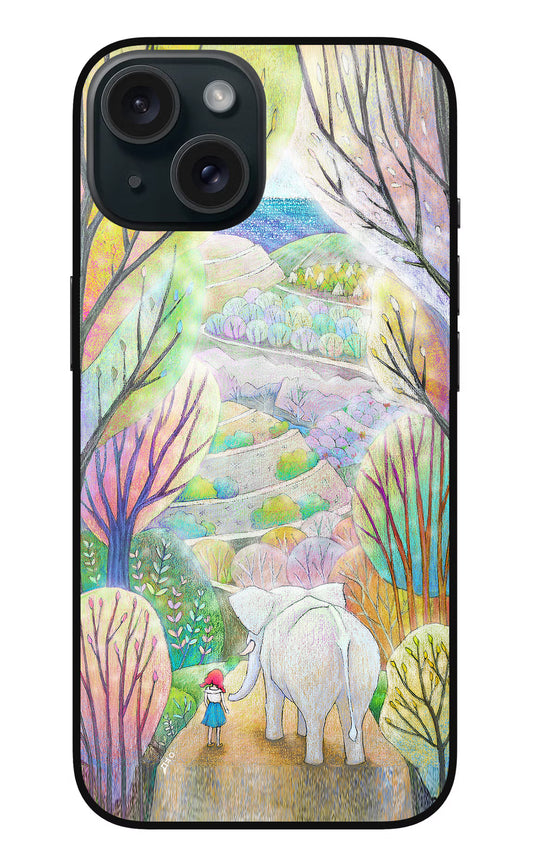Nature Painting iPhone 15 Glass Case