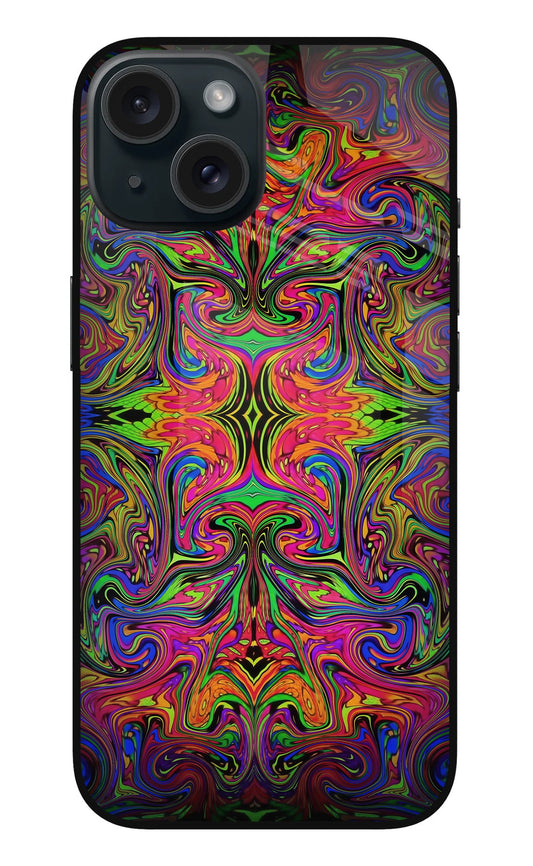 Psychedelic Art iPhone 15 Glass Case