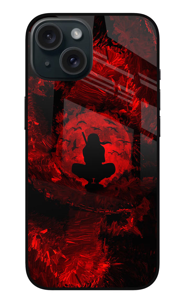 Itachi Uchiha iPhone 15 Glass Case