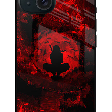 Itachi Uchiha iPhone 15 Glass Case Back Cover by Casekaro