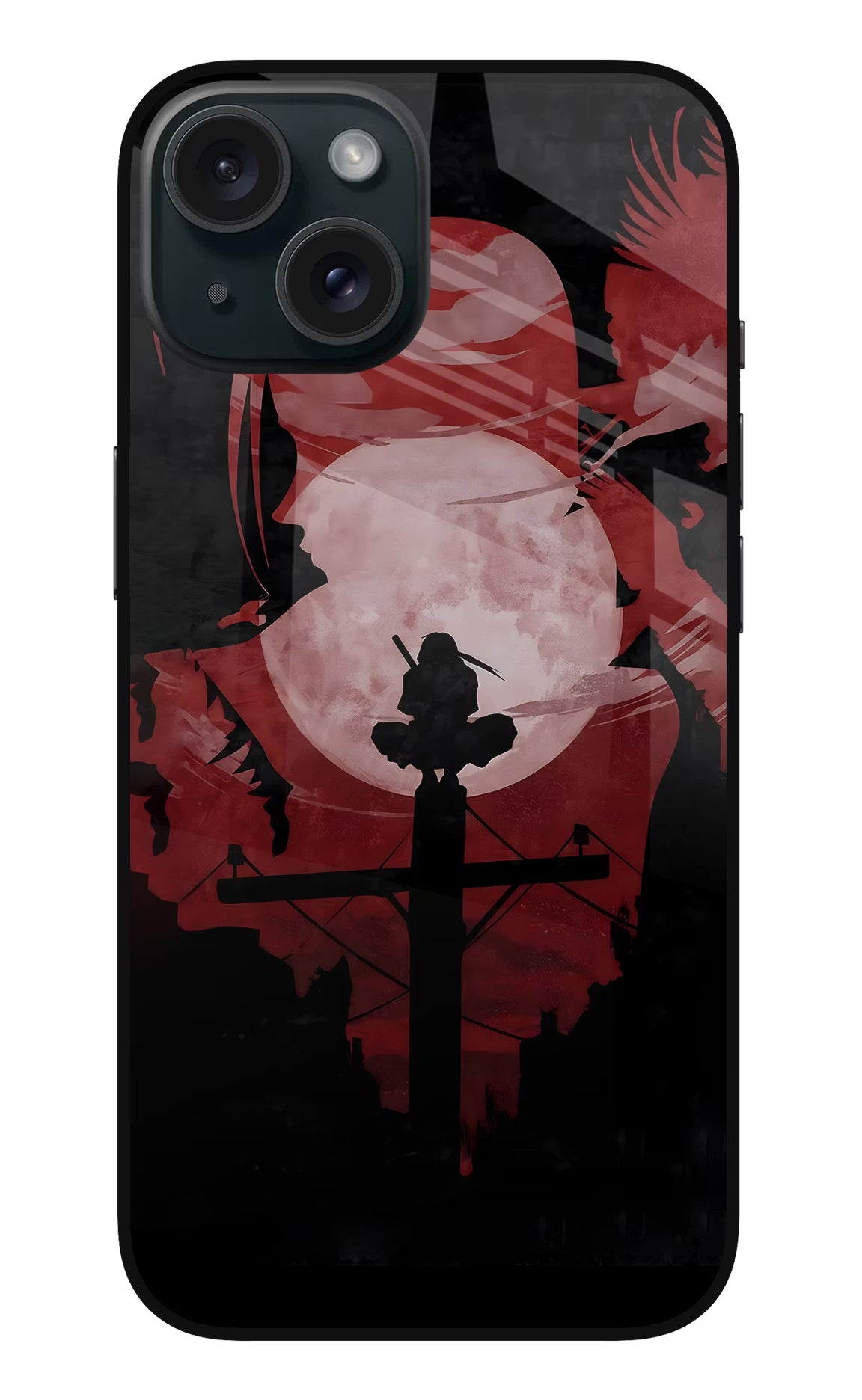 Anime Naruto iPhone 15 Glass Case Back Cover by Casekaro