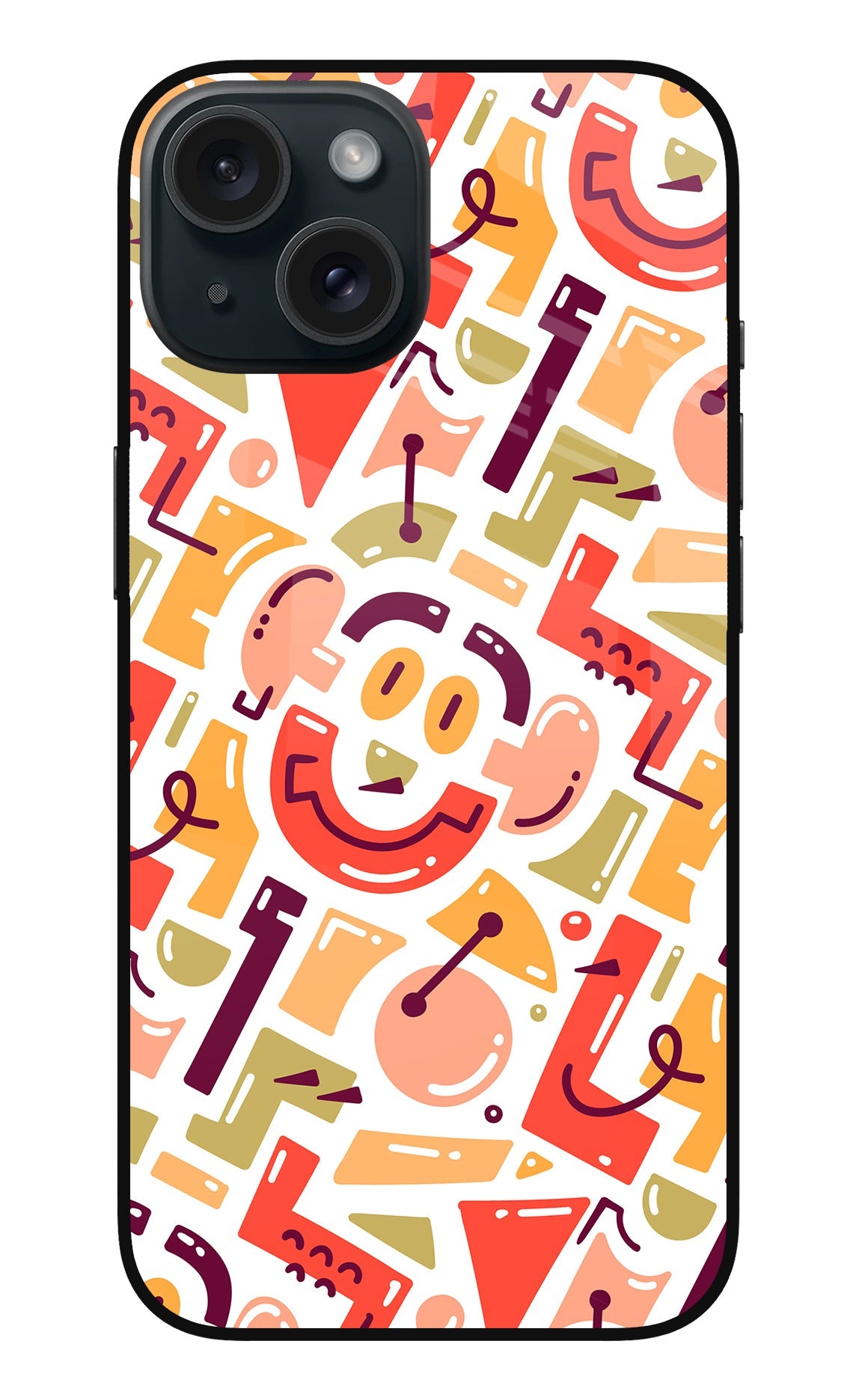 Doodle Pattern iPhone 15 Back Cover