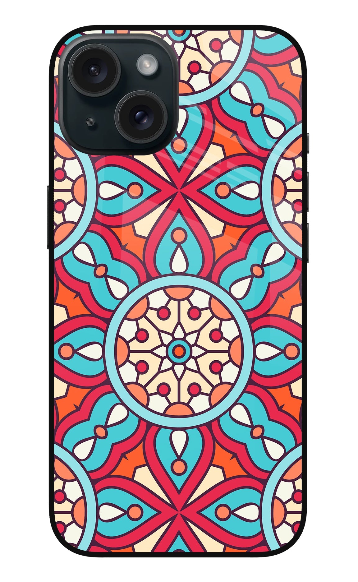 Mandala Geometric iPhone 15 Back Cover