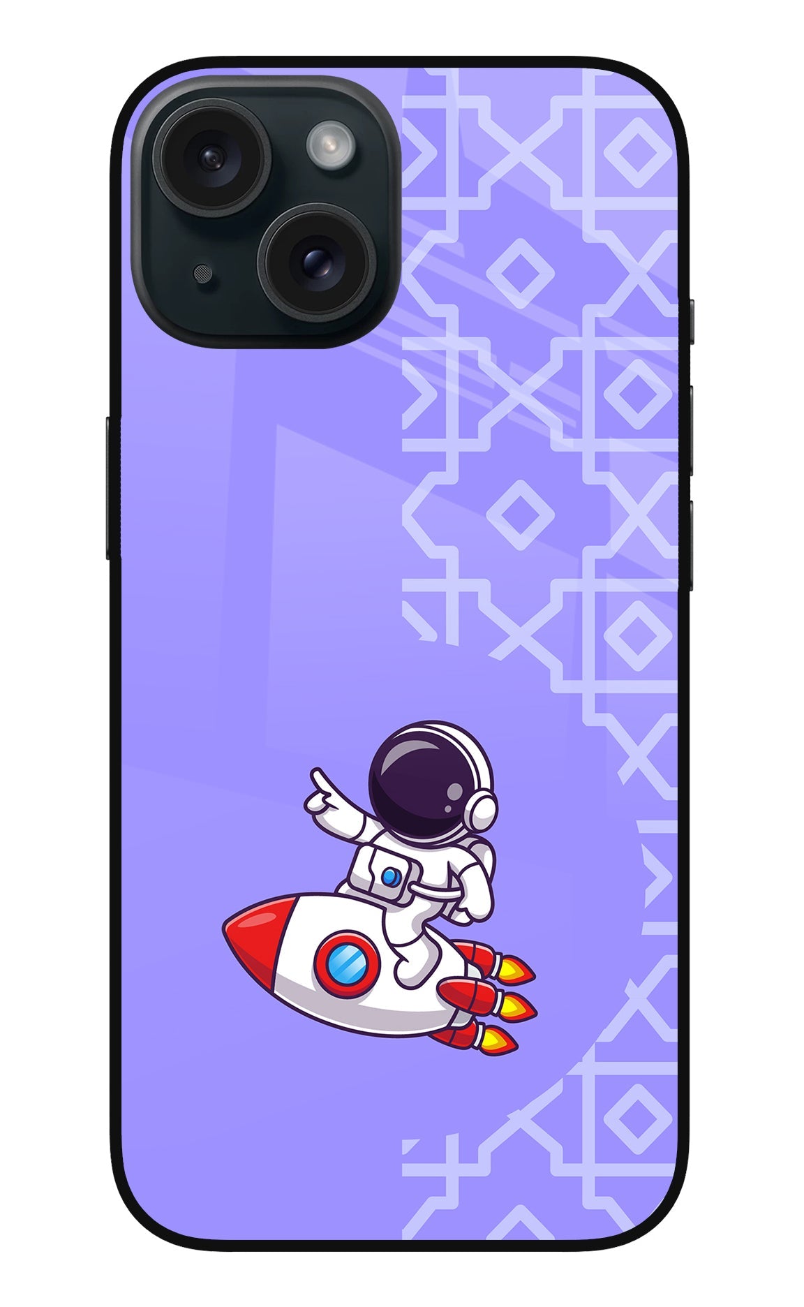 Cute Astronaut iPhone 15 Glass Case