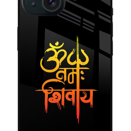 Om Namah Shivay iPhone 15 Glass Case