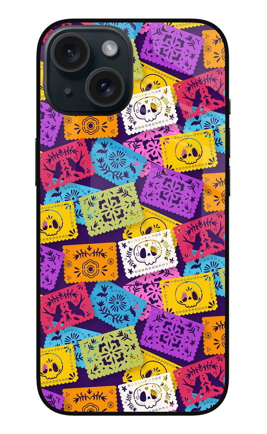 Mexican Pattern iPhone 15 Glass Case