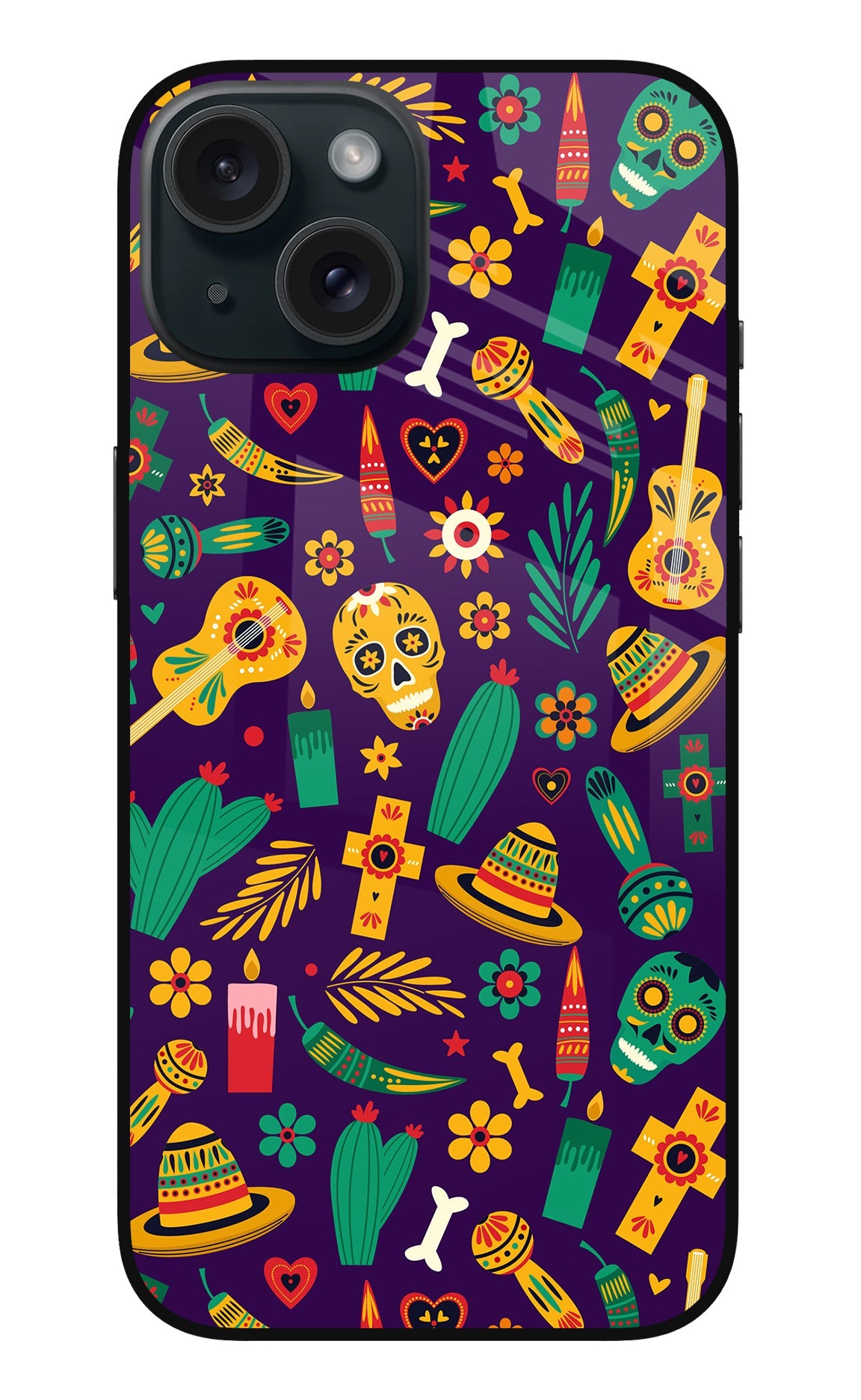 Mexican Artwork iPhone 15 Back Cover