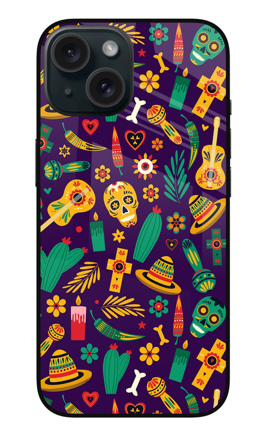 Mexican Artwork iPhone 15 Glass Case