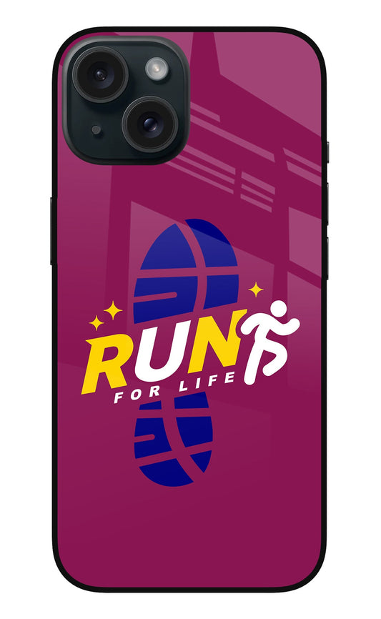 Run for Life iPhone 15 Glass Case