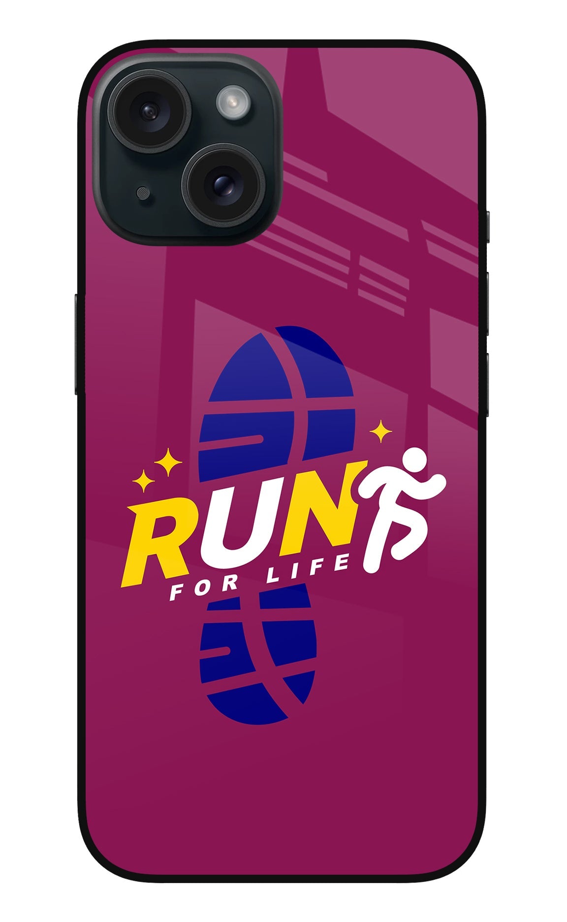 Run for Life iPhone 15 Back Cover