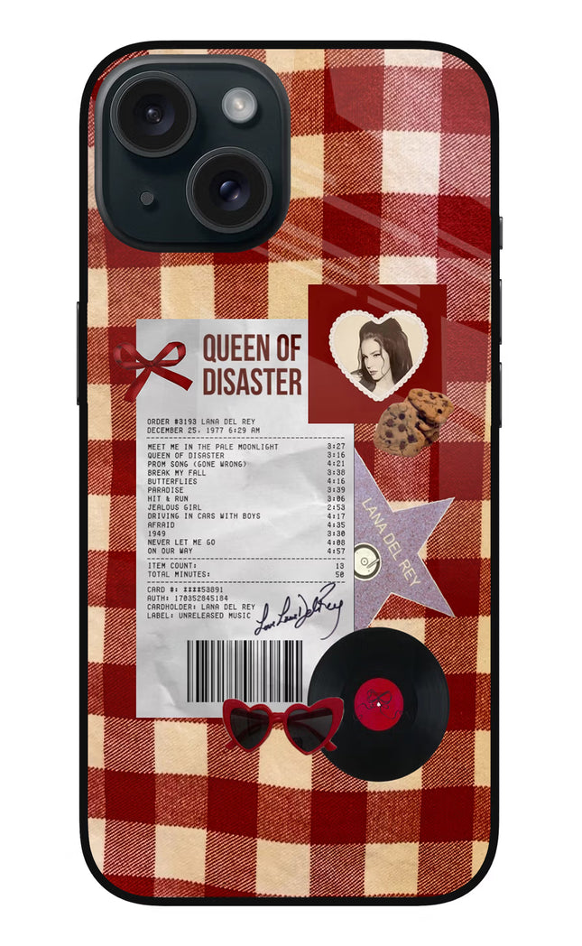 Queen of Disaster iPhone 15 Glass Case