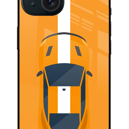Highway Pursuit iPhone 15 Glass Case Back Cover by Casekaro