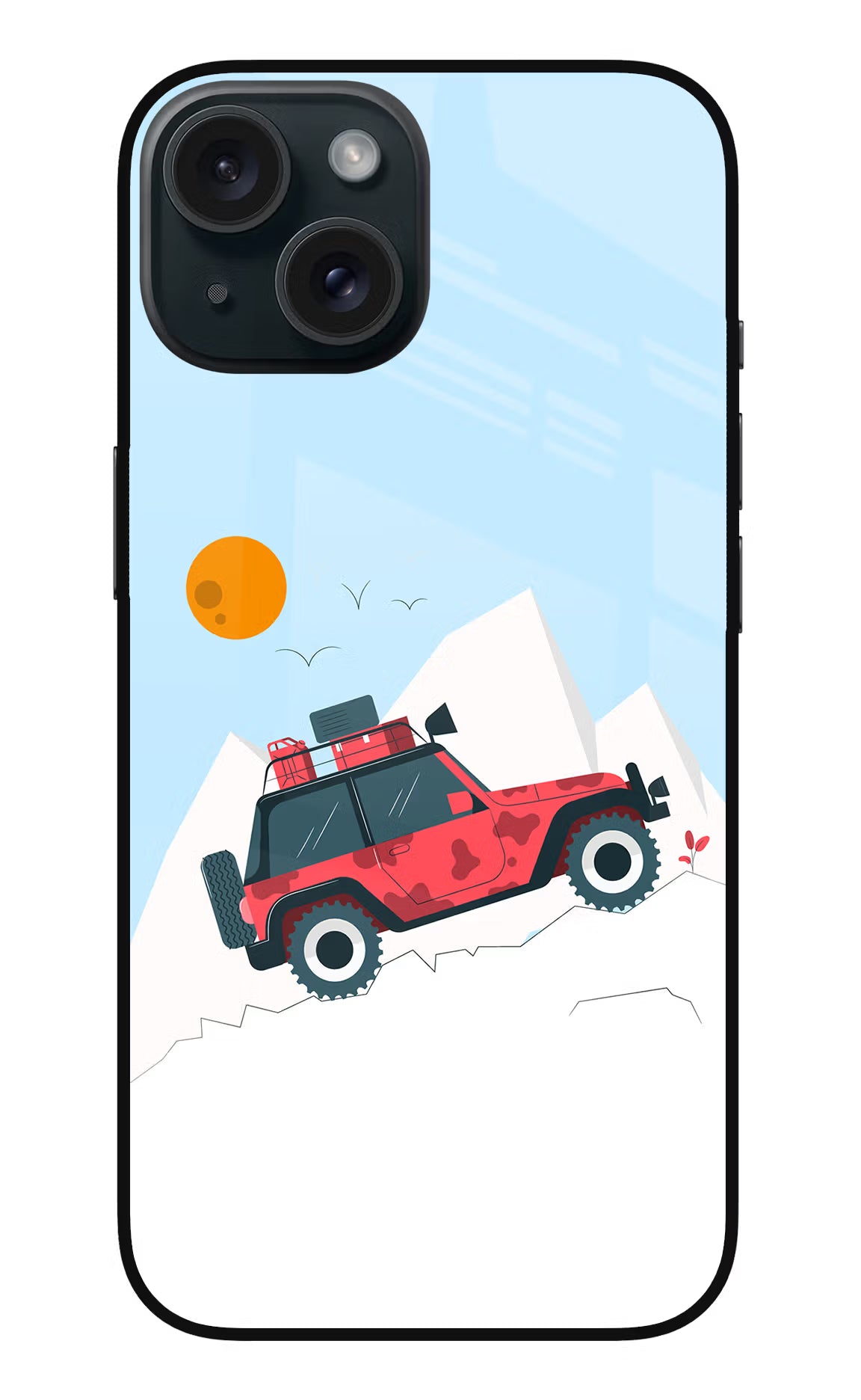 Mountain Trail Beast iPhone 15 Glass Case Back Cover by Casekaro