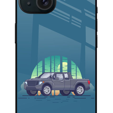 Retro Garage Vibe iPhone 15 Glass Case