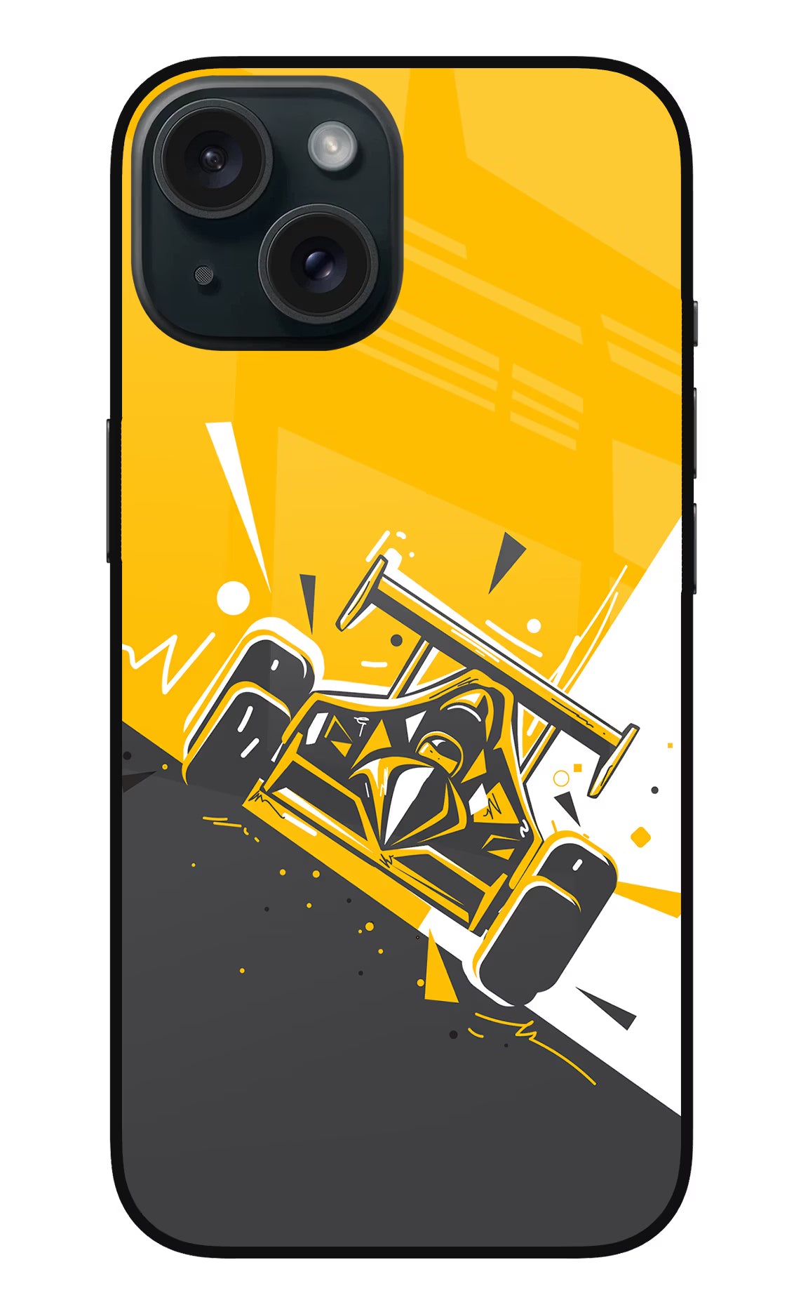 Track King iPhone 15 Glass Case Back Cover by Casekaro