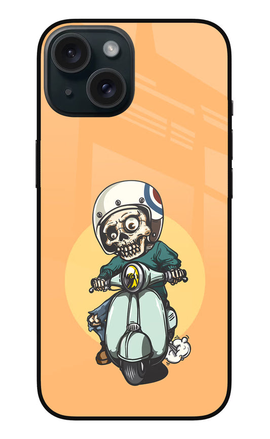 Undead Biker iPhone 15 Glass Case
